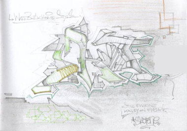 Graffiti Sketch - Photo by spasm - spasm, snc (?)