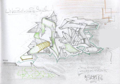 Graffiti Sketch - Photo by spasm - spasm, snc (?)