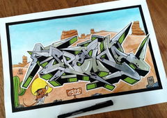 Graffiti Sketch - Photo by spenda - graffiti, asc, crew (2021)