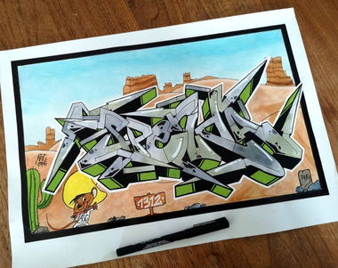Graffiti Sketch - Photo by spenda - graffiti, asc, crew (2021)