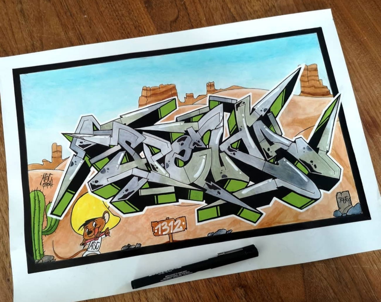 Graffiti Sketch - Photo by spenda - graffiti, asc, crew (2021)