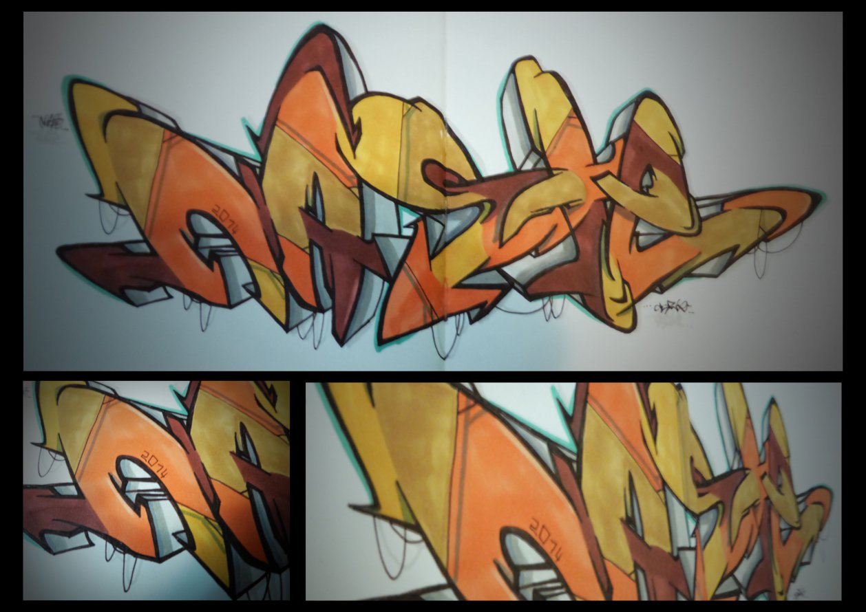 Graffiti Sketch in Kibekonga - Photo by spin - naste, spin, lka (2014)