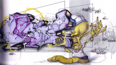 Graffiti Sketch in Frankfurt (Oder) - Photo by spoare153 - spoare, spoare153, new (2009)