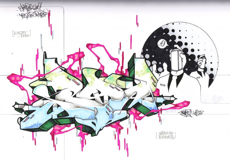 Graffiti Sketch in Frankfurt (Oder) - Photo by spoare153 - spoare, spoare153, new (2010)