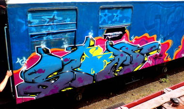 Graffiti Train - Photo by spoare153 - spoare, spoare153, new (2010)