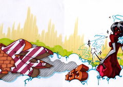 Graffiti Sketch in Frankfurt (Oder) - Photo by spoare153 - spoare, spoare153, new (2012)