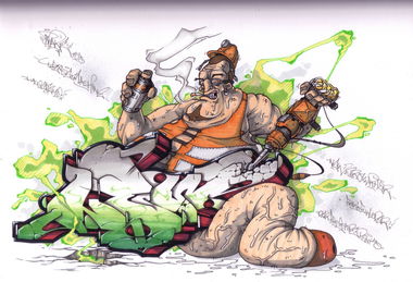 Graffiti Sketch in Frankfurt (Oder) - Photo by spoare153 - spoare153, new, dick (2010)