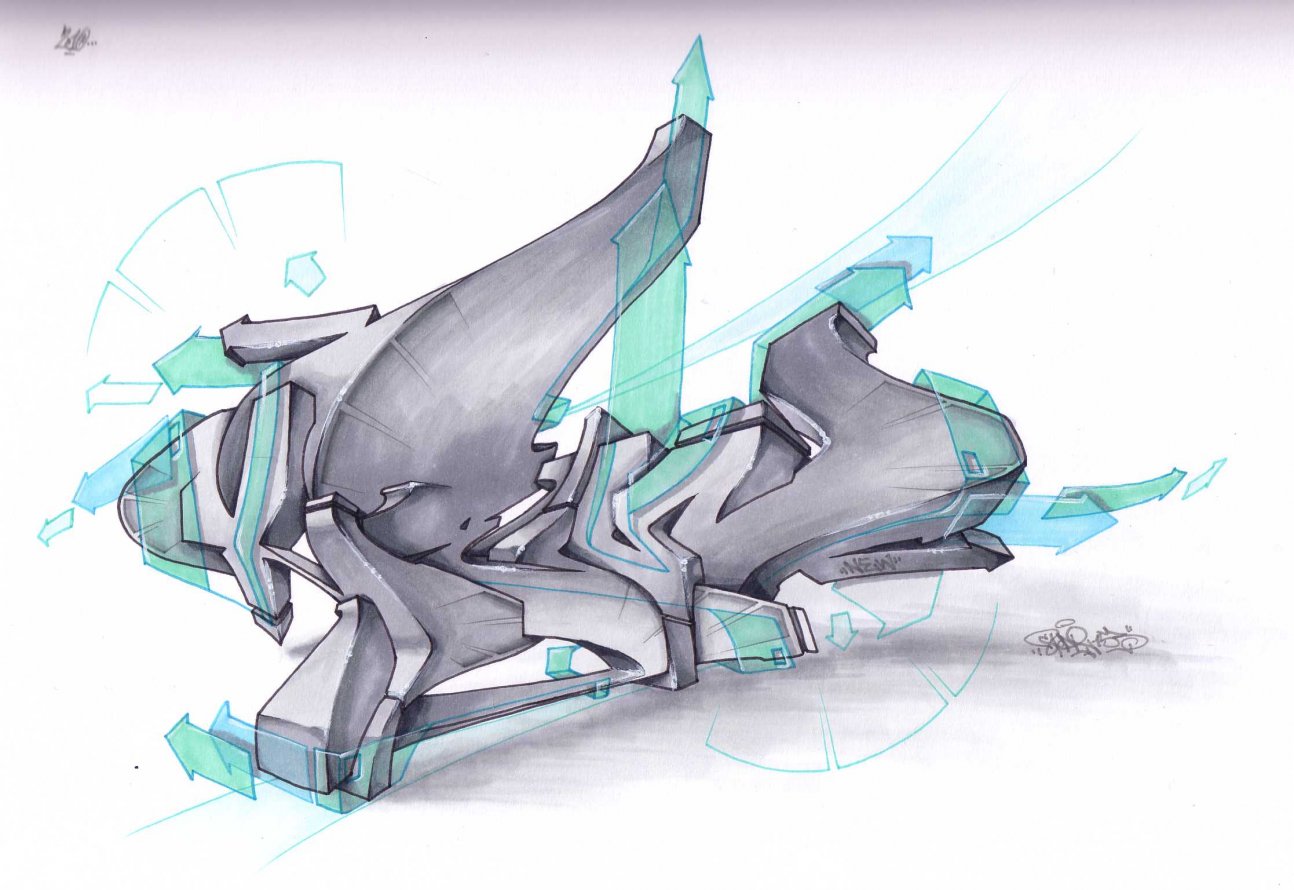 Graffiti Sketch in Frankfurt (Oder) - Photo by spoare153 - new, spoare153, 153 (2010)