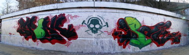 Graffiti Wall in Frankfurt (Oder) - Photo by spoare153 - spade, spoare153, spoah (2011)