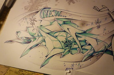 Graffiti Sketch in Frankfurt (Oder) - Photo by spoare153 - spoare153, spoa, ice (2013)