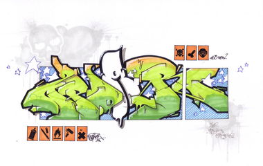 Graffiti Sketch in Frankfurt (Oder) - Photo by spoare153 - zpoar, spoare153, new (2010)