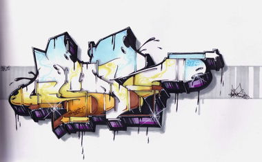 Graffiti Sketch in Frankfurt (Oder) - Photo by spoare153 - spor, spoare153, new (2009)