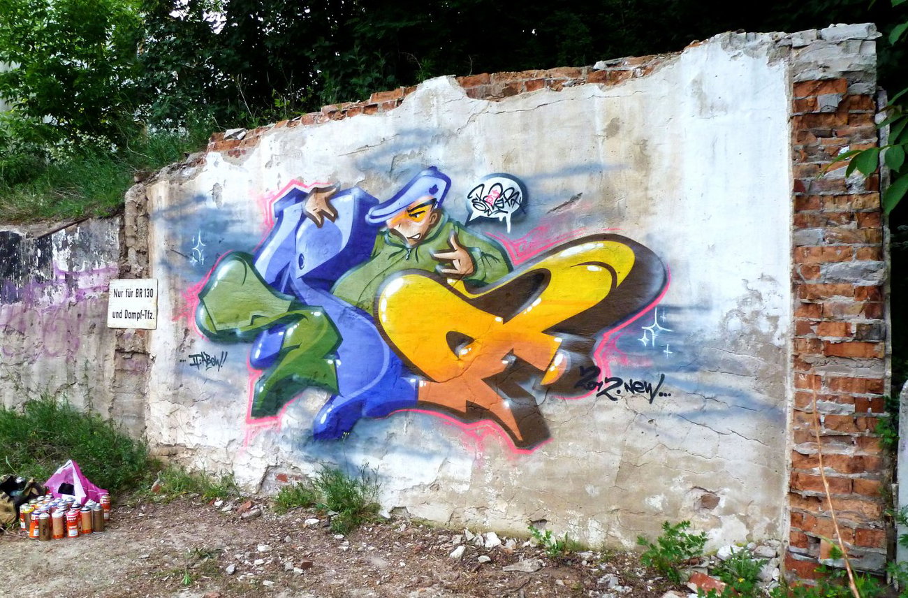 Graffiti Wall in Frankfurt (Oder) - Photo by spoare153 - spoa, new, 153 (2012)
