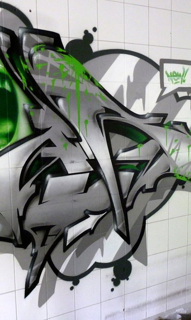 Graffiti Wall in Frankfurt (Oder) - Photo by spoare153 - detail, new, a (2013)