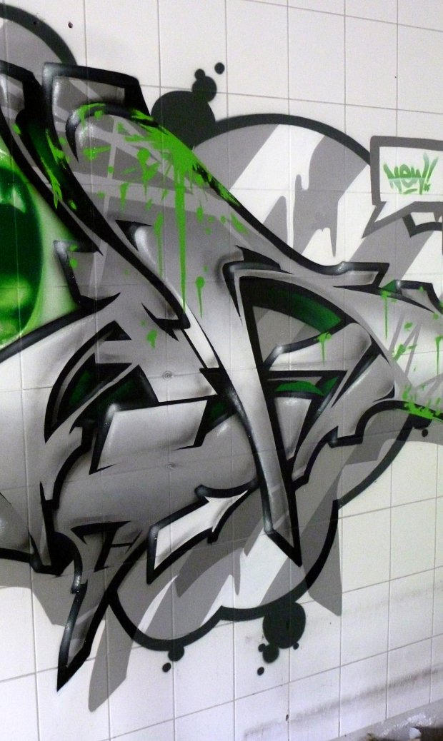 Graffiti Wall in Frankfurt (Oder) - Photo by spoare153 - detail, new, a (2013)