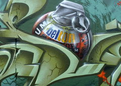 Graffiti Wall - Photo by spoare153 - detail, can, molotow (2013)