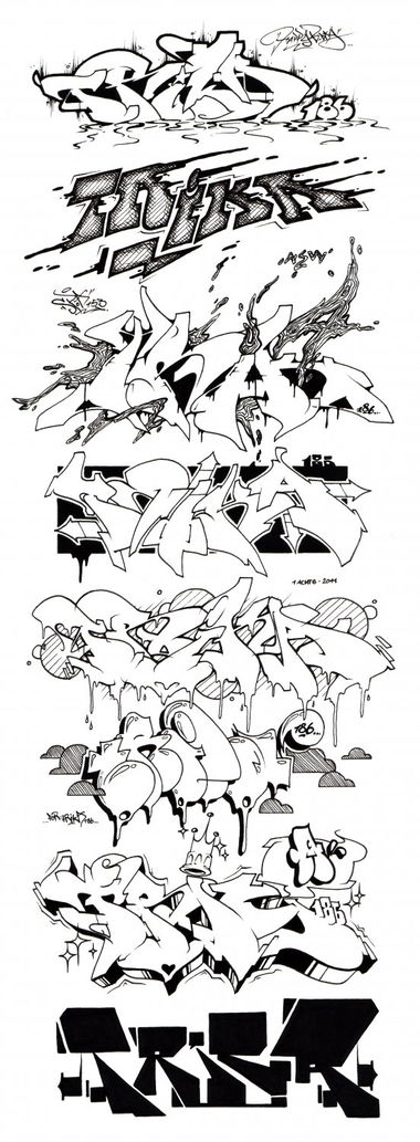 Graffiti Sketch in Frankfurt (Oder) - Photo by spoare153 - trica, trika, 186 (2011)