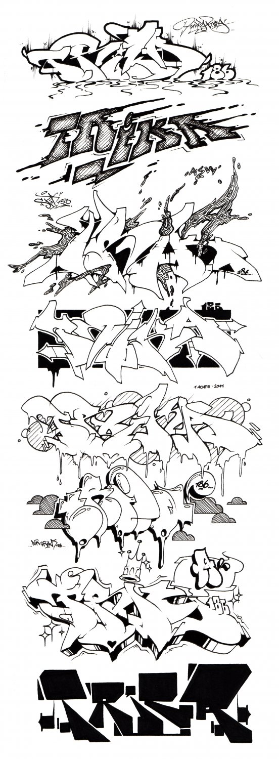 Graffiti Sketch in Frankfurt (Oder) - Photo by spoare153 - trica, trika, 186 (2011)