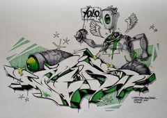 Graffiti Sketch in Chemnitz - Photo by spoare153 - spoare153, caibs, 153 (2014)