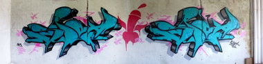 Graffiti Wall in Frankfurt (Oder) - Photo by spoare153 - spoare153, spoa, double (2013)