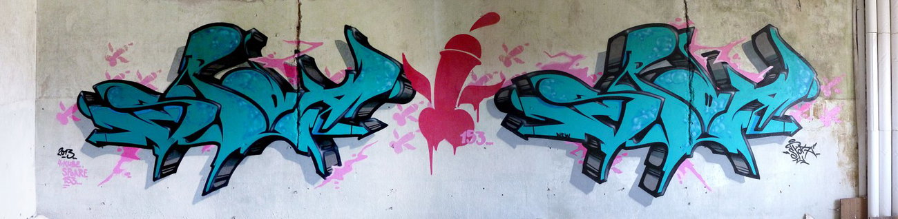 Graffiti Wall in Frankfurt (Oder) - Photo by spoare153 - spoare153, spoa, double (2013)