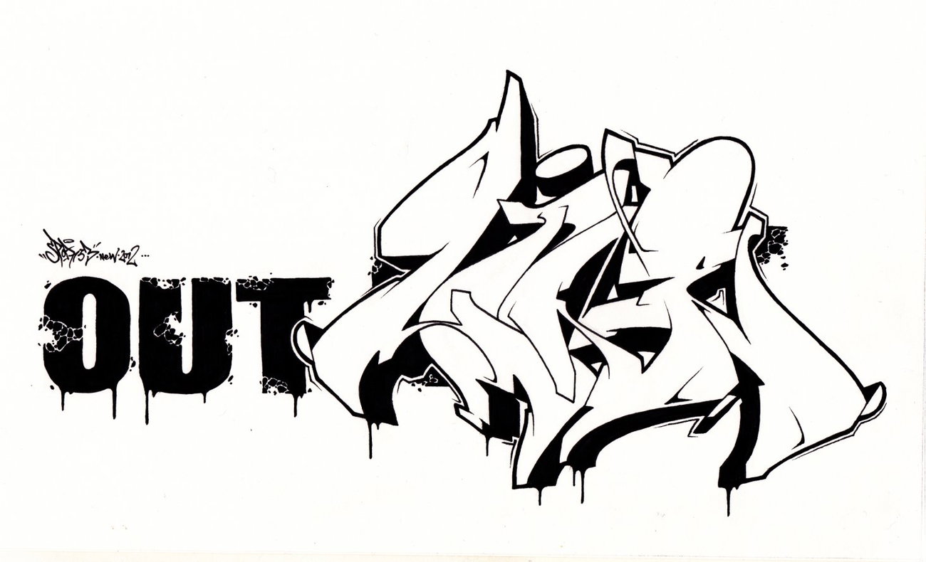 Graffiti Wall - Photo by spoare153 - outline, outliner, spoare153 (2012)