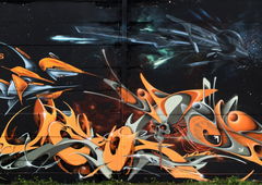 Graffiti Wall in Magdeburg - Photo by spoare153 - mesk, mies, döser (2014)