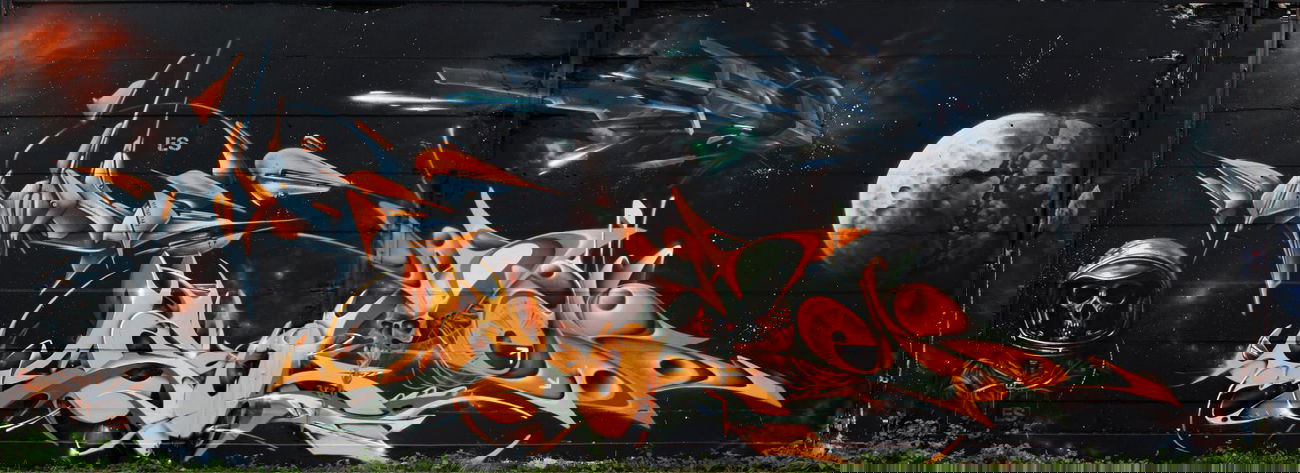 Graffiti Wall in Magdeburg - Photo by spoare153 - mesk, mies, döser (2014)