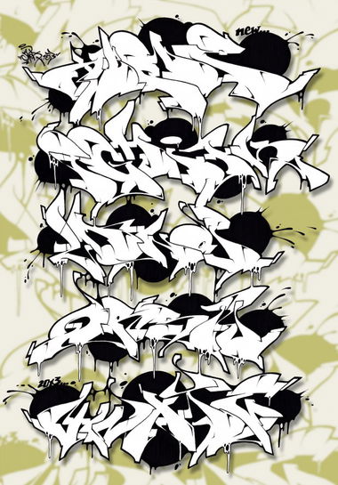Graffiti Sketch - Photo by spoare153 - alphabet, abc, spoare153 (2013)