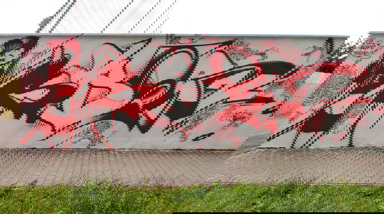 Graffiti Wall in Delitzsch - Photo by spoare153 - sboa, spoare153, red (2012)