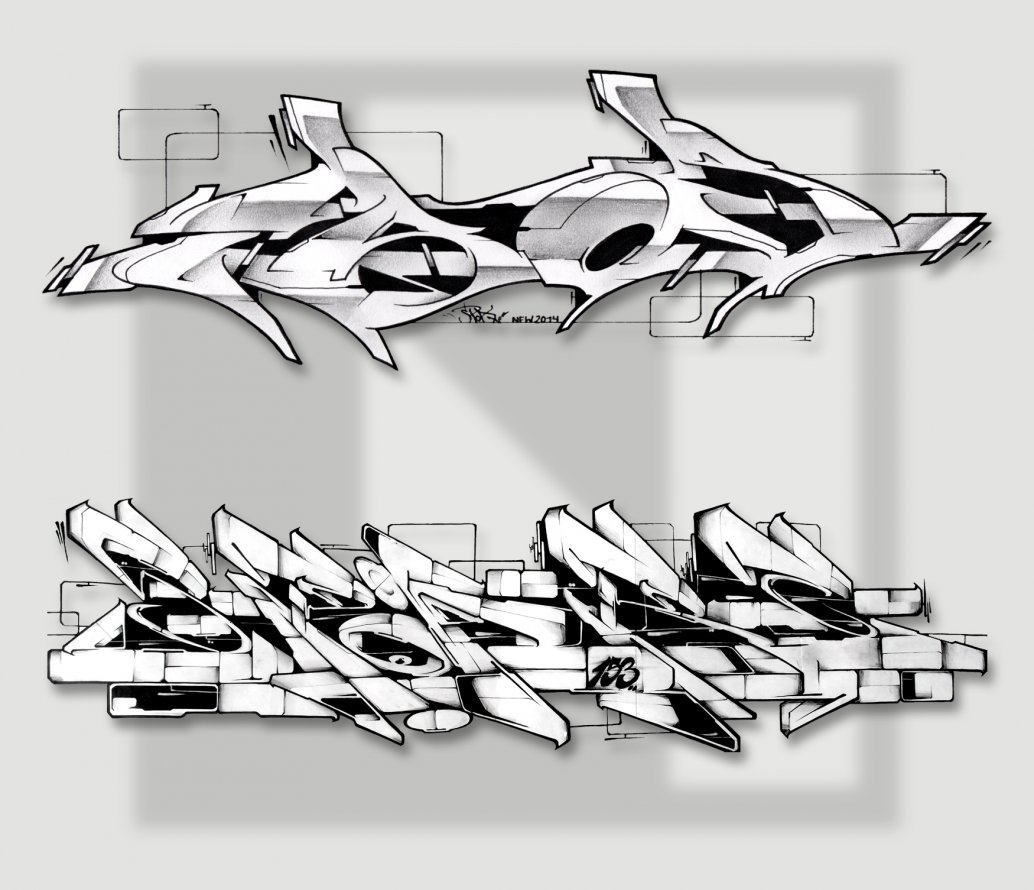 Graffiti Sketch - Photo by spoare153 - ebos, spoare153, new (2014)