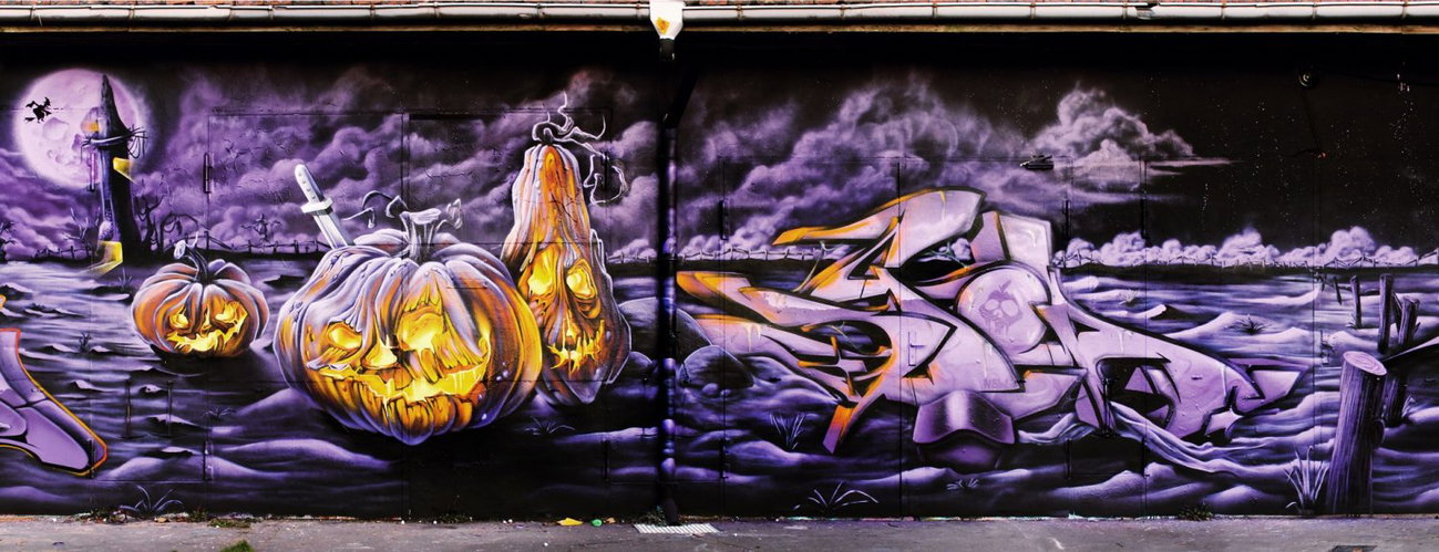 Graffiti Wall in Potsdam - Photo by spoare153 - new, emon, spoa (2014)