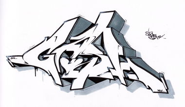Graffiti Sketch - Photo by spoare153 - gash (2014)