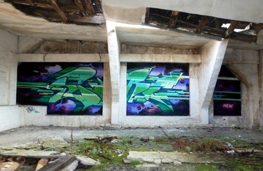 Graffiti Wall in Frankfurt (Oder) - Photo by spoare153 - spore, spoare, spoa (2014)