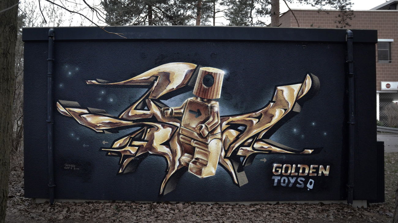 Graffiti Wall in Ludwigsfelde - Photo by spoare153 - goldenSpoa, spoare153, spoa (2014)