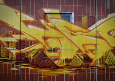 Graffiti Wall - Photo by spoare153 - hard, yellow, spoa (2015)