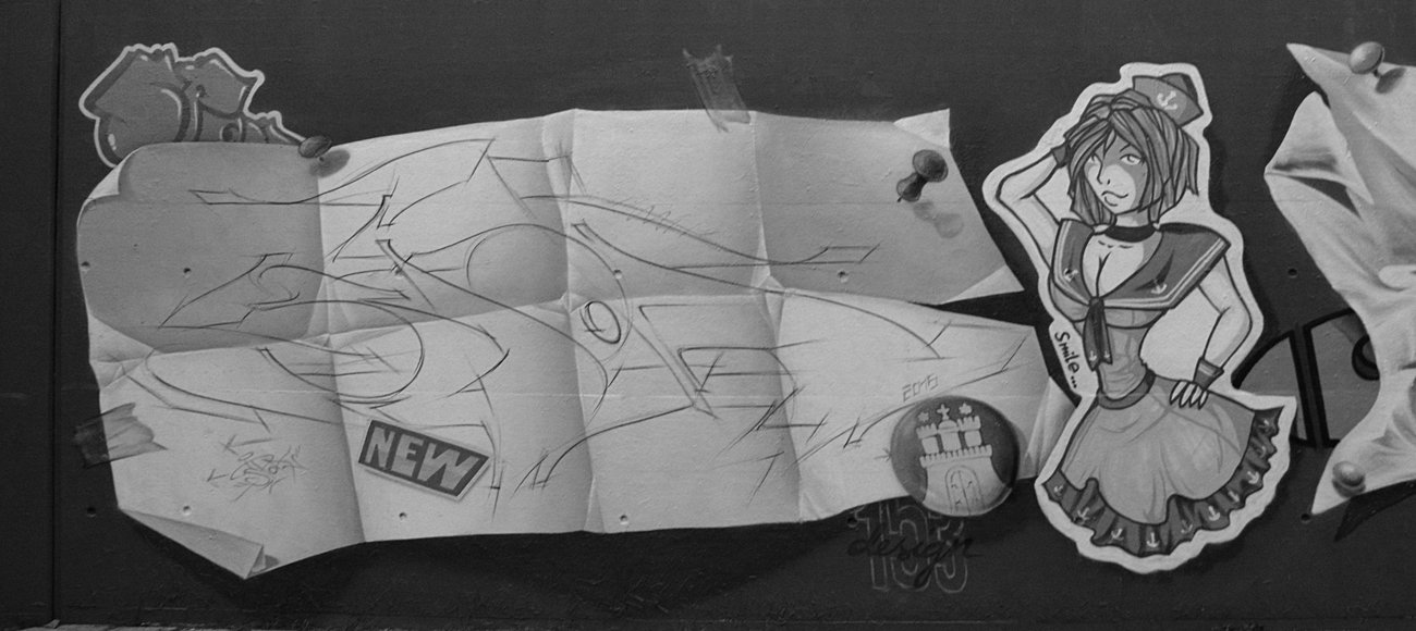 Graffiti Wall in Hamburg - Photo by spoare153 (2015)