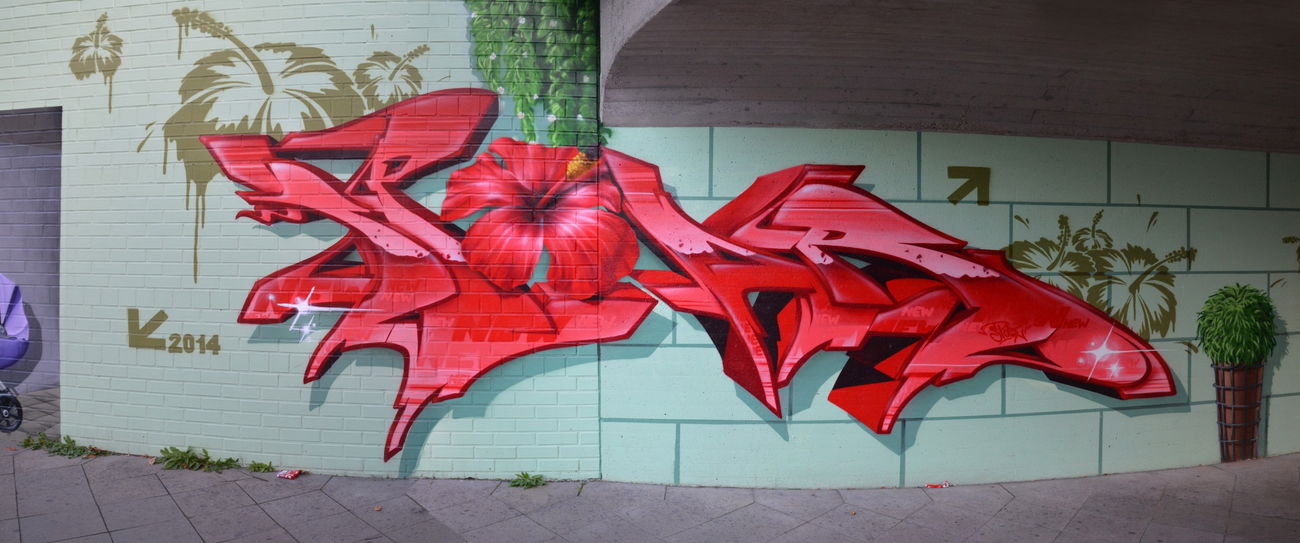 Graffiti Wall in Ludwigsfelde - Photo by spoare153 (2014)