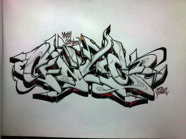 Graffiti Sketch in Izmir - Photo by stalkeroner - cnyck, snick, stalker (2013)