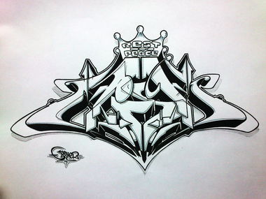 Graffiti Sketch in Turkey - Photo by stalkeroner (2013)