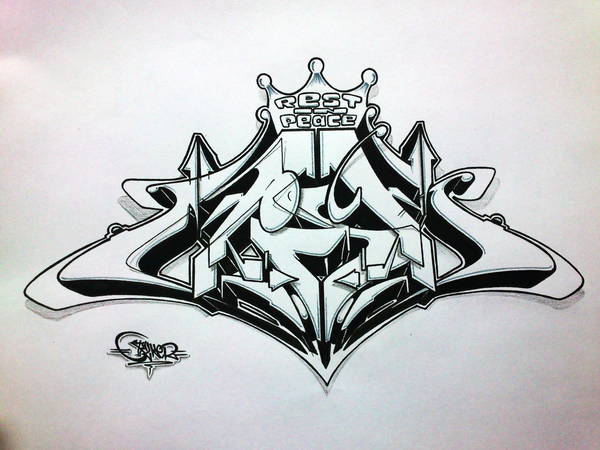 Graffiti Sketch in Turkey - Photo by stalkeroner (2013)