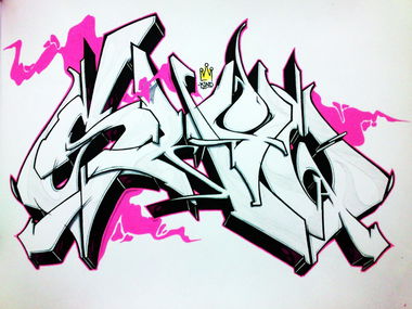 Graffiti Sketch in Turkey - Photo by stalkeroner (2013)