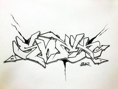 Graffiti Sketch in Turkey - Photo by stalkeroner (2013)