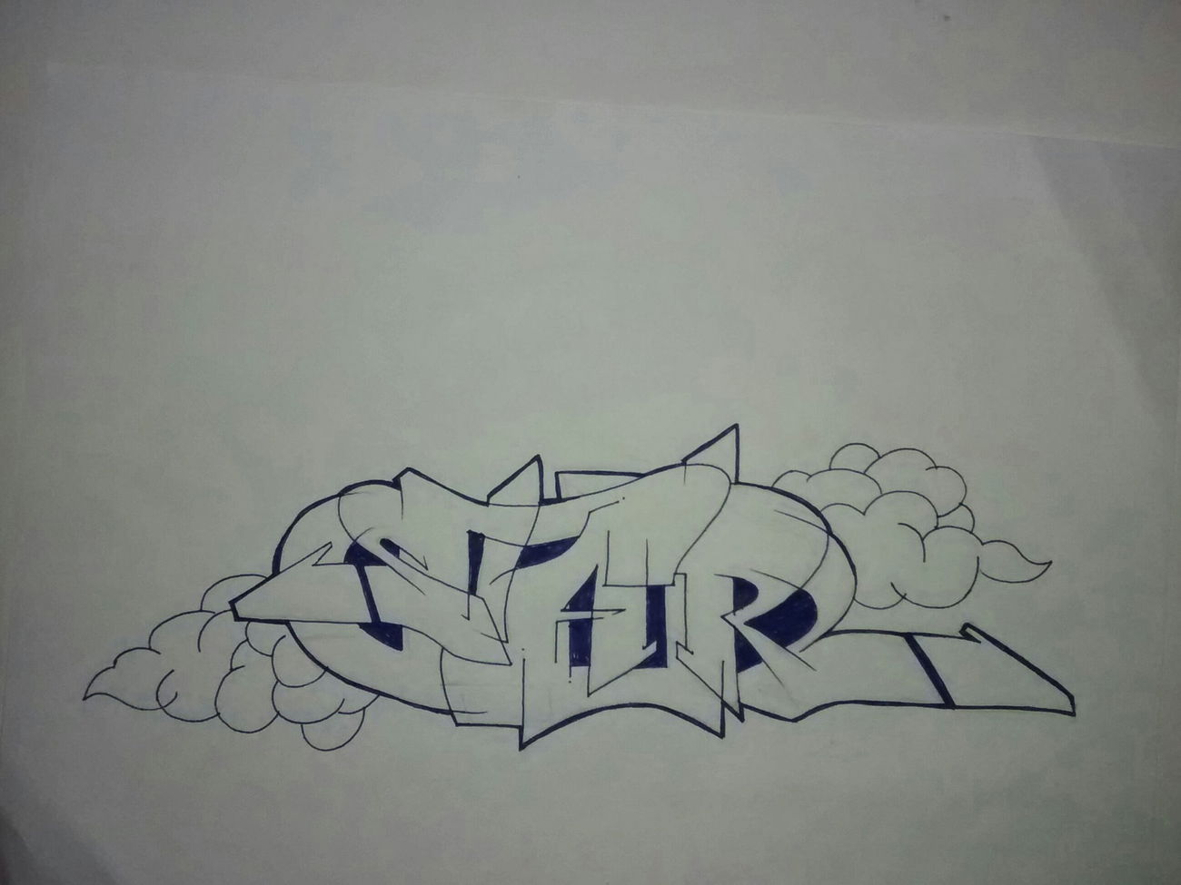 Graffiti Sketch - Photo by star - star, pen (2016)