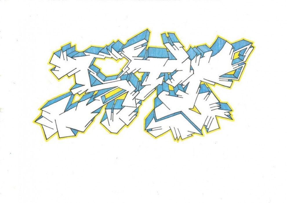 Graffiti Sketch in Ekaterinburg - Photo by staraysa - STA, HUSTLE, GRAFFITI