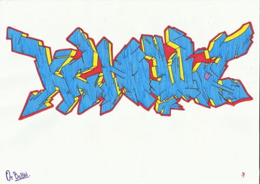 Graffiti Sketch in Ekaterinburg - Photo by staraysa - STA, HUSTLE, Friend
