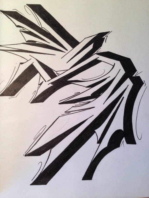 Graffiti Sketch in Yekaterinburg - Photo by staraysa - sta, east, dope (2014)