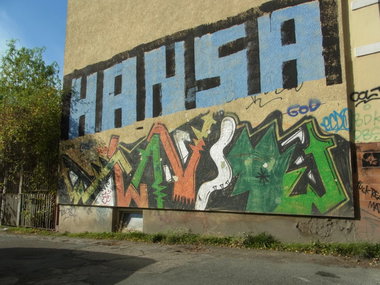 Graffiti Bombing - Photo by staubsauger - Hansa, Flavio, Rostock