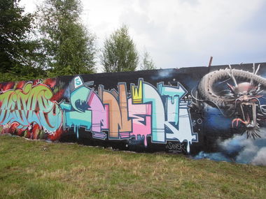 Graffiti Wall - Photo by staubsauger - Sanek, Greifswald