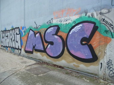 Graffiti Bombing - Photo by staubsauger - MSC, Düsseldorf